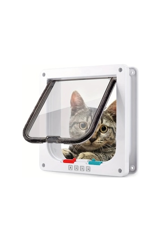 Willowhaven Beyaz, S Boy: Güvenli Ve Pratik Çift Yönlü Kedi Köpek Kapısı