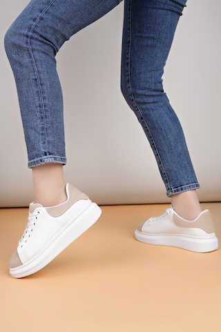 Luis A Costa Lc109 Beyaz Bej Süet Kadın Sneaker Renkli