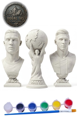 Dünya Kupası-ronaldo-messi 15 Cm Taş Biblo Çocuk Boyama Etkinliği Dünya Kupası-ronaldo-messi 15 Cm Taş Biblo Çocuk Boyama Etkinliği