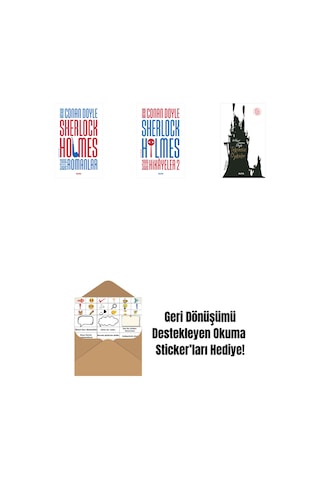 Sherlock Holmes - Bütün Romanlar Ciltli + Sherlock Holmes - Bütün Hikayeler 2 Ciltli + Tekinsiz Öyküler + Okuma Sticker'ları
