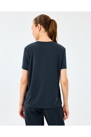 Skechers W V Neck T-shirt Kadın Siyah Tshirt S2510277-3817 Siyah