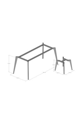 Api Design Kale Metal Ofis Çalışma Masa Ayağı Ahşap-cam-mermer İçin Uygun Siyah