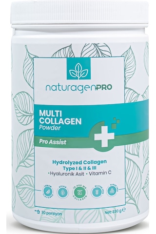 Naturagen Pro Kolajen Powder 330 G Tip1, tip2, tip3 Limon Aromalı