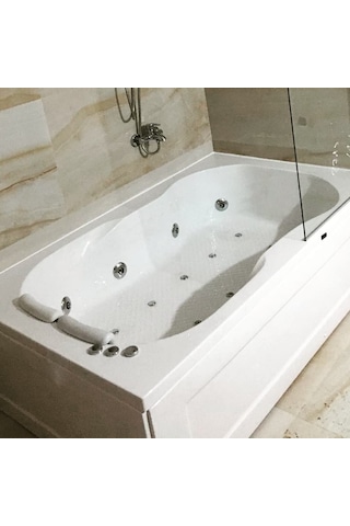 Alika 180 x 130 CM Jakuzi Küvet Hidromasaj Sistem-2 8+10 Jet