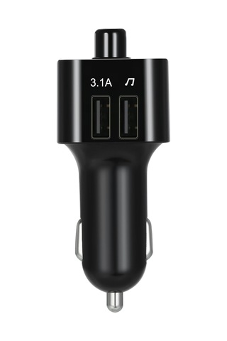 Symbee Siyah Araç Fm Verici: Bluetooth 5.0免提 Arama, Mp3/wav Müzik Çalar, Çift Usb Telefon Şarj Cihazı