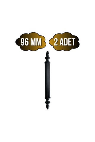 Plastik Siyah Kulp Mobilya Ve Dolap Kulpu Siyah 96mm 2 Adet Siyah