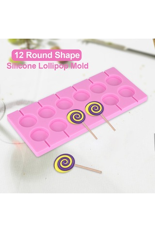 Ximistore9 12'li Dairesel Şekerleme Silikon Kalıbı - Isı Dayanıklı, Dıy Tatlı, Kek, Kurabiye Yapımı Diğer