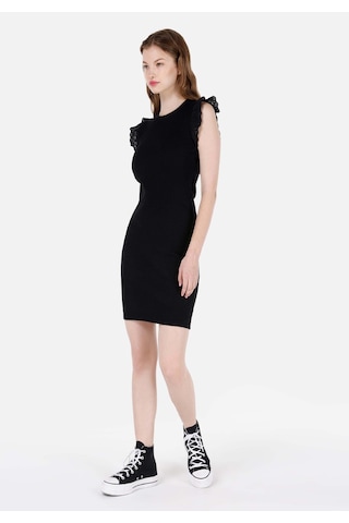 Colins Slim Fit Kadın Siyah Kısa Kol Elbise Cl1069048 Q1.v2 Blk Siyah