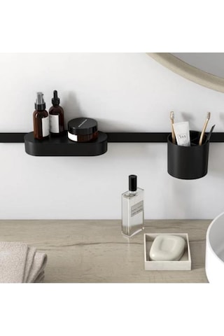 Hansgrohe Wallstoris Diş Fırçalık Satin Siyah 27921670 Siyah