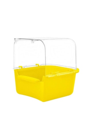 Bird Life Bülbül Kanarya Muhabbet Kuşu Banyoluğu 12.5 x 12 x 13 CM Sarı