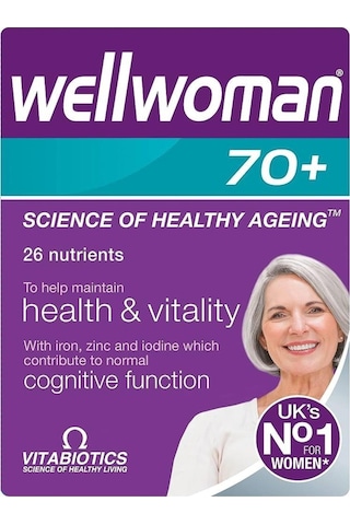 Wellwoman Demir, Biotin,Çinko,B Complex, D Vitamini İçeren 70 Yaş Üzeri Kadın Sağlığı Vitamini 30 Tablet