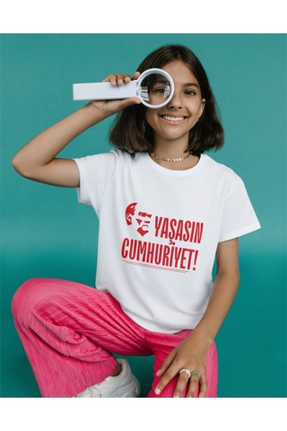 Alpşan Ticaret 29 Ekim Cumhuriyet Bayramı Tişört 29 Ekim T-shirt 101. Yıl Özel Tasarım Tişört Beyaz
