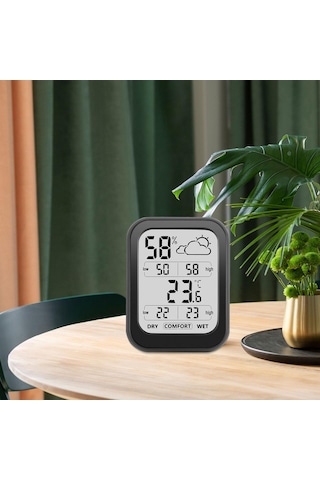 Homyl Kapalı Termometre Higrometre Nem Ölçer Büyük Ekran