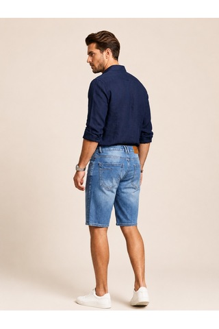 Vigoss 90341-73605 Erkek Comfort Mıd Waıst Denim Şort 90341-73605 Açık Mavi