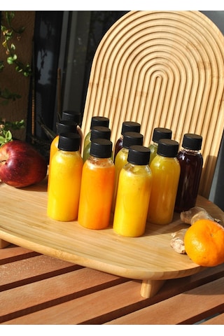 30 Adet 100 Ml Gınger Shot Detoks Şişesi Pet Şişe 100 Cc Şeffaf Plastik Şişe Detox Şat Siyah Kapaklı