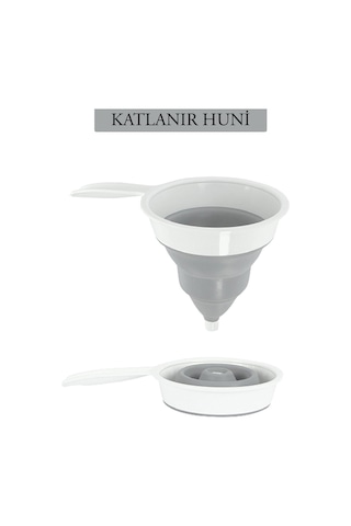 Katlanır Silikon Akordiyon Huni Katlanır Huni