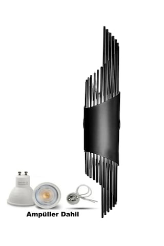 Sarkıt Modeli Siyah Metal Çift Yönlü Günışığı Duvar Aplik Gün Işığı