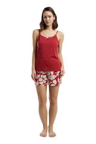 Arnetta Kadın Kırmızı Askılı Şortlu Pijama Takım 3264 Kırmızı