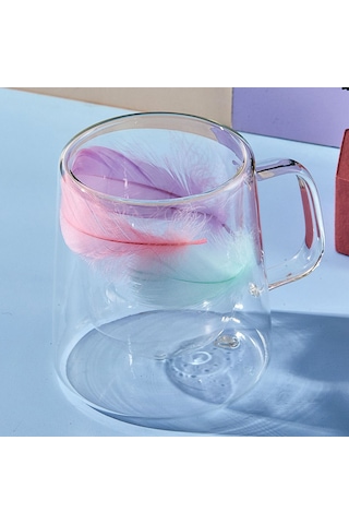 Perotti Double Feather Çift Cidarlı Kupa 250 Ml Çok Renkli
