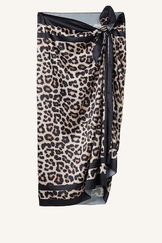 Defacto Leopar Desenli Saten Kahverengi Pareo F1466ax26smbn226 Kahve-bn226