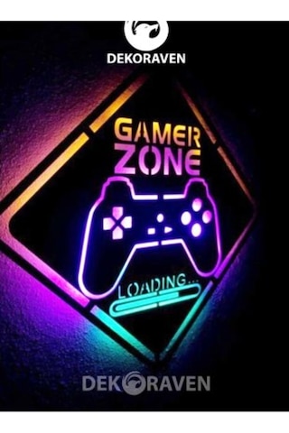 Gamer Zone Led Işıklı Tablo