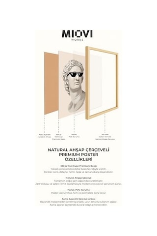 3'lü Ahşap Çerçeveli Poster Seti New Yorker & Şehir Manzaralı Retro Sanat Koleksiyonu Çok Renkli 21 X 30 Genel