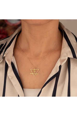 Dkmn Gümüş Tasarım 925 Ayar Gümüş Element Doğum Çiçeği Kolye