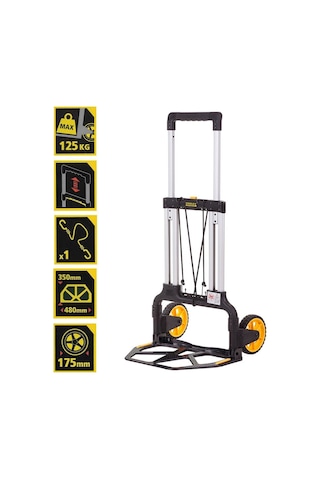 Staneley Fatmax FX706 Profesyonel Katlanır El Arabası 125 KG Sarı - Siyah