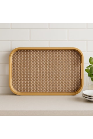 Dekorasyaa Bambu Dikdörtgen Tepsi 46x33x5cm Bambu