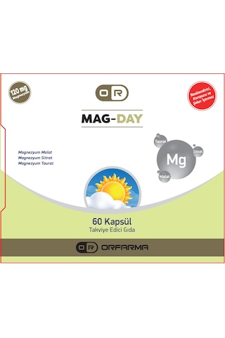 Orfarma Mag-Day Takviye Edici Gıda 60 Kapsül
