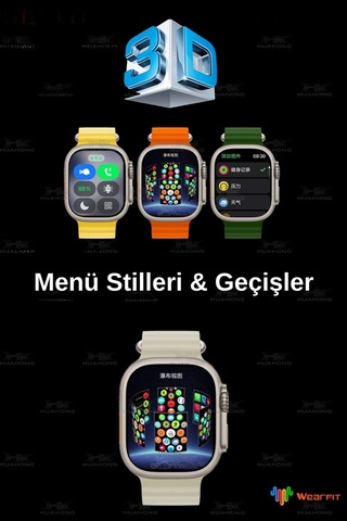 Wearfitpro Hk11 Ultra3 Yeni Nesil Chat Bot Destekli Yeni Özelliklere Sahip 49mm Amoled Ekran Akıllı Saat