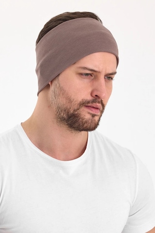 Erkek Pamuklu Termal, Kaymaz, Terletmez, Ultra Hafif, Spor Saç Bandı Bandana - Tek Ebat / Kahverengi Kahverengi