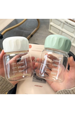 Jian Fan Ölçekli Yağbardağışeffam Cam Su Bardağı Beyaz