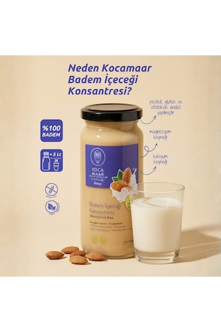 Kocamaar Badem İçeceği Konsantresi %100 Badem 240 G