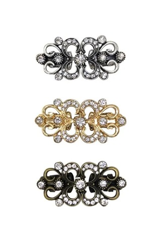 Monyee Metal Klasik Gömlek Kemer Kuşak Sabitleyici, Zirve Desenli Giyim Aksesuarı - Altın Kelepçe İle Altın