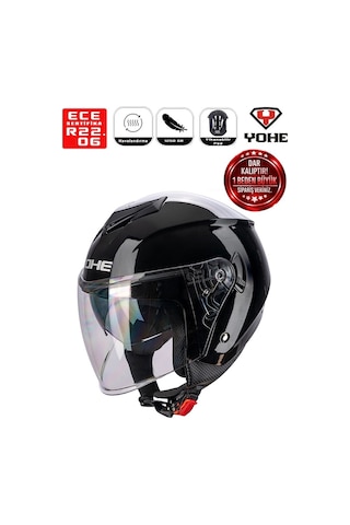 Yohe Motosiklet Kaskı 852-shınny-black Çok Renkli