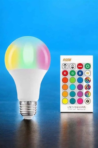 Led Ampul Enerji Dostu Rgb Işıklı 100w Led Işık - Lisinya Diğer