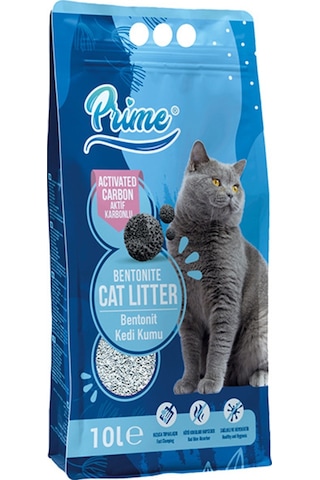 Prime Aktif Karbonlu Topaklaşan Bentonit Kedi Kumu 10 L Prime Aktif Karbonlu Topaklaşan Bentonit Kedi Kumu 10 L