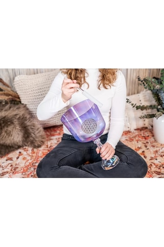 Meinl Sonic Energy Csc8fpfol Hayatın Çiçeği Kalp Çakrası 8'' Crystal Singing Ses Kadehi Purple