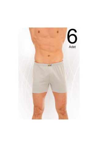 6'Lı Paket Penye Düz Erkek Boxer 001
