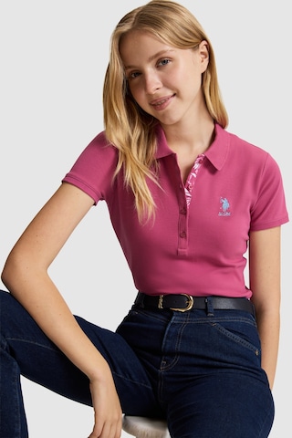 U.S. Polo Assn. U.s. Polo Assn. Kadın Fuşya Tişört Basic 50321798-vr023 Fusya