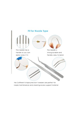 Sointeresting Mk8 3d Yazıcı Nozulları, Ender3 Nozul Temizleme Kitleri 3d Yazıcı Nozul Bakım Kiti 3d Yazıcı Araçları