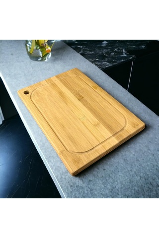 Bambu Kesme Tahtası Antibakteriel Yıkanabilir Doğrama Tahtası Dikdörtgen 32x22 Cm Orta Boy 172 Çok Renkli