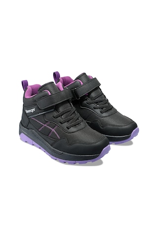 Slazenger KETI I Çocuk Cırt Cırtlı Siyah / Mor Bot