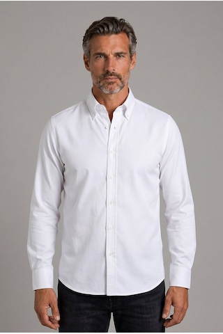 Bisse Beyaz Regular Fit Pamuk Casuel Spor Gömlek Gmgbr2023001 D01