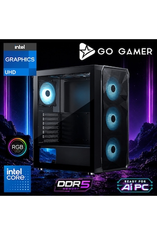 Go Gamer E741 i9-14900K 64 GB 1 TB SSD Free Dos Oem Paket Masaüstü Oyuncu Bilgisayarı