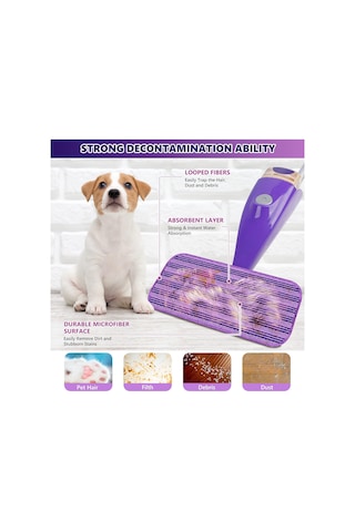 Lemestar Swiffer Wet Jet Uyumlu Mikrofiber Mop Padı - 12 İnç, 6 Adet 2 Yeşil+2 Mor+2 Mavi , Yıkama Yapılabilir, Tekrarlı Kullanım, Ahşap-keramik-zemin Temizliği