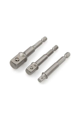 3 Lü Hex Elektrikli Matkap Bit Sürücü Soket 1/4 "3/8" 1/2 "soket Bit Adaptörü Matkap Somun Anahtarı