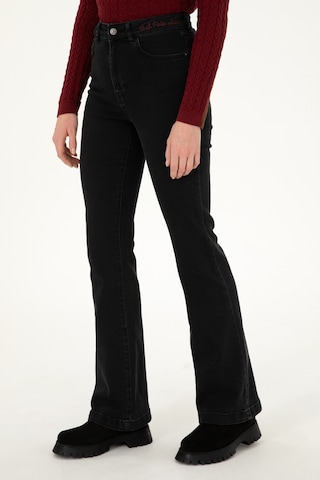 U.S. Polo Assn. Kadın Siyah Slim Flare Fit Jean Pantolon 50290901-DN0027