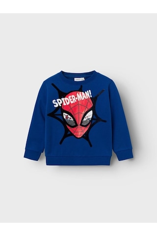 Name It Spiderman Mavi Erkek Çocuk Sweatshirt 13221195 001 Mavi
